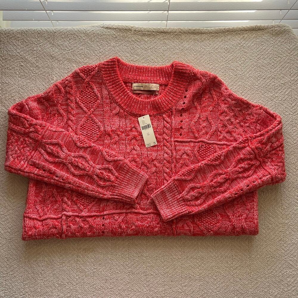Anthropologie Pilcro Cable Knit Oversized Sweater Size XS - Picture 5 of 7
